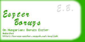 eszter boruzs business card